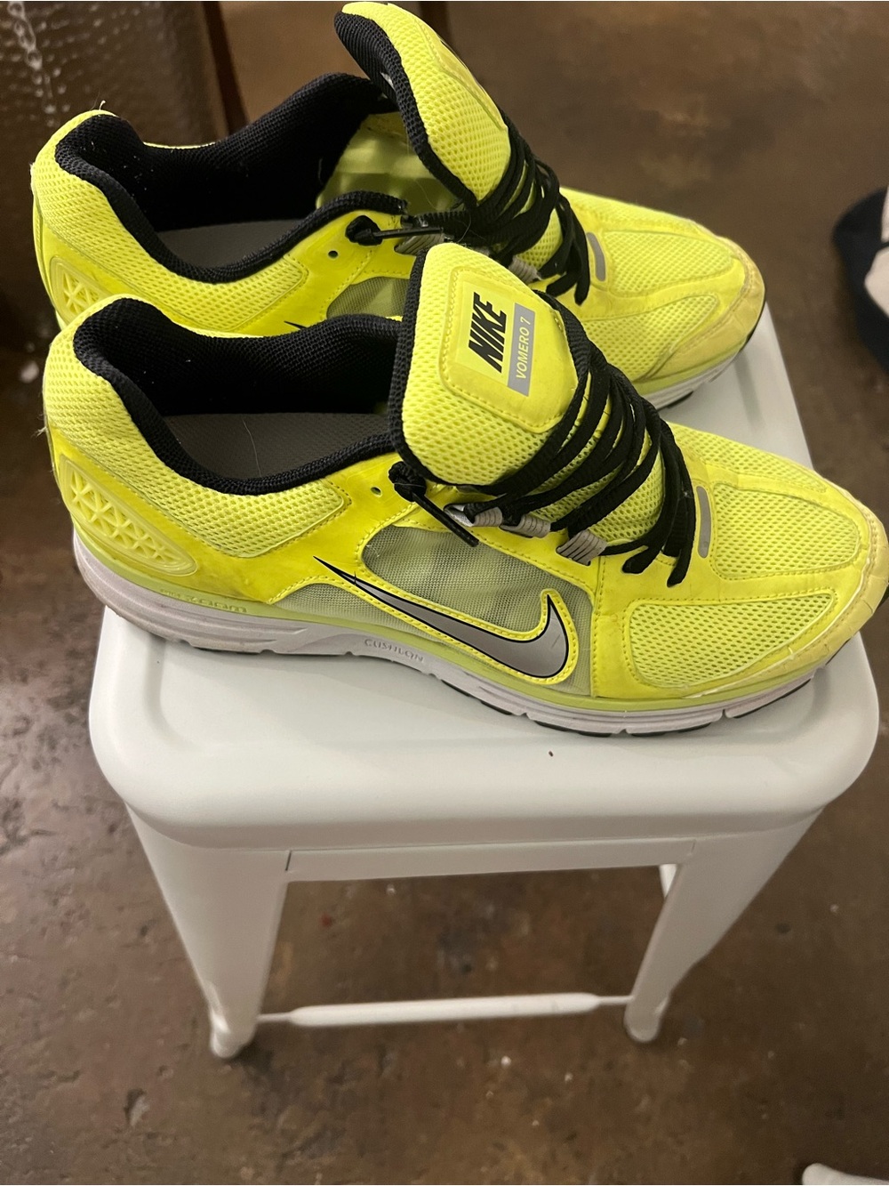 Nike Neon Yellow and Black Athletic Sneakers